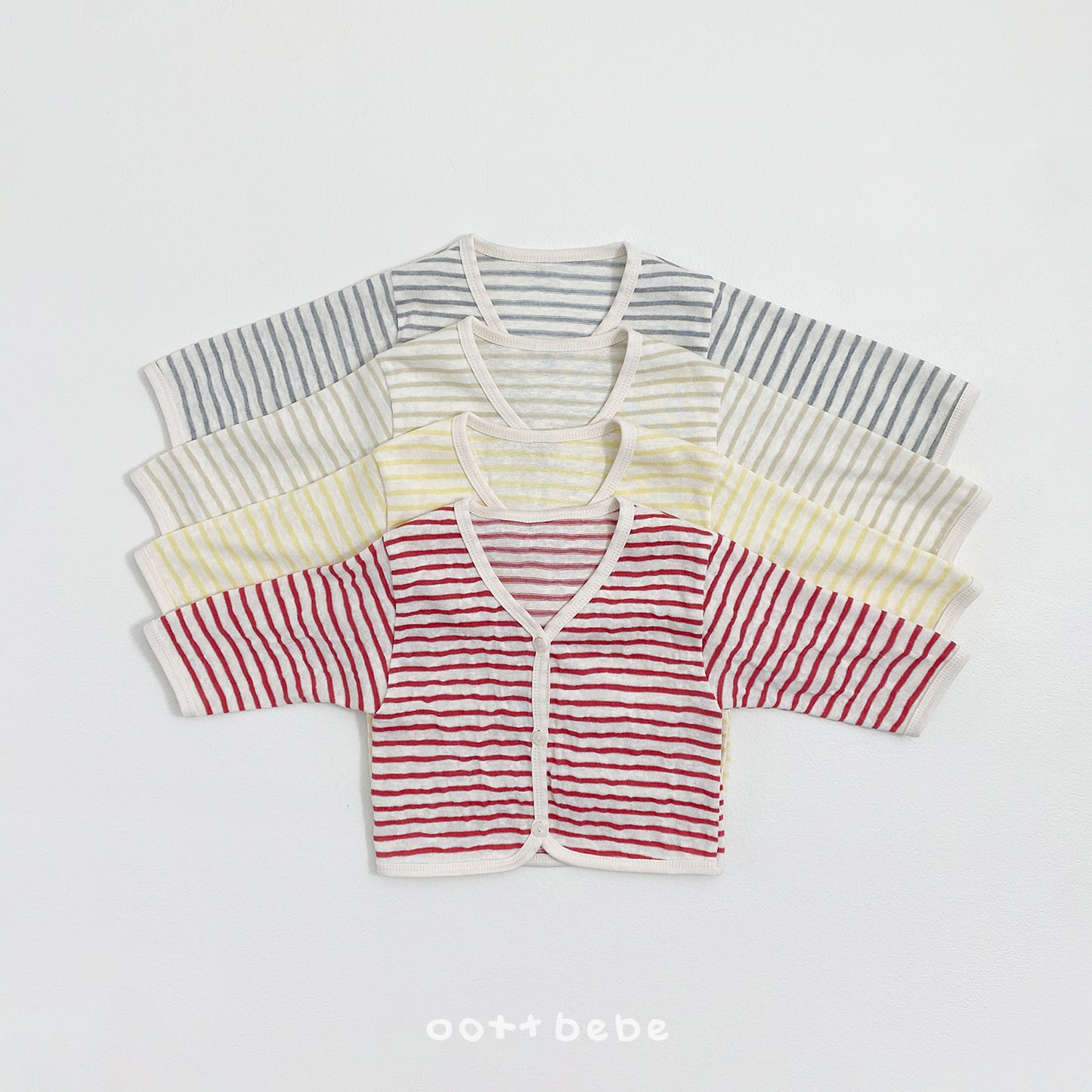 韓國童裝 26SS | OT05 Light Cardigan with T-shirt Set (75-120cm)