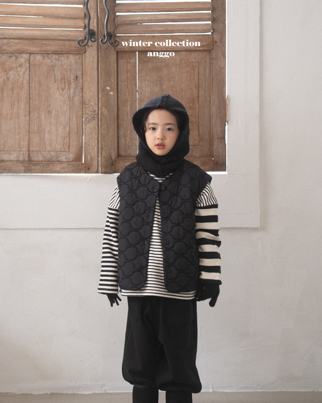 \限時預購/ 韓國童裝  AG25201 Balaclava (Hat and Neck warmer)