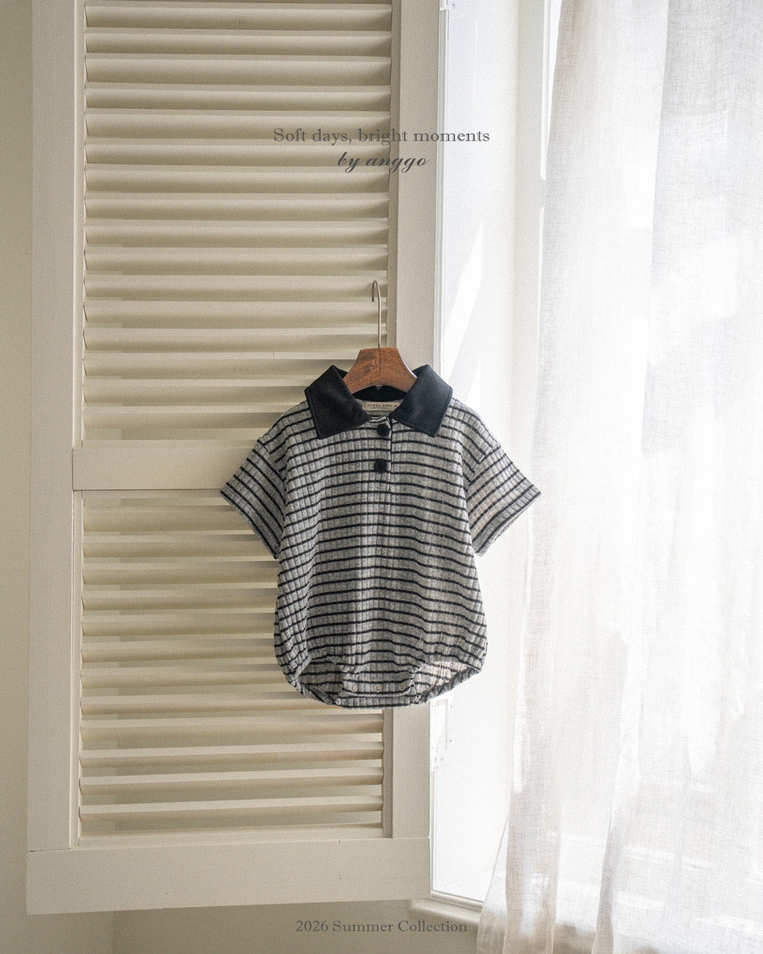 韓國童裝 26夏| AG33 (bebe) Kit-Kat Romper (3-12m)