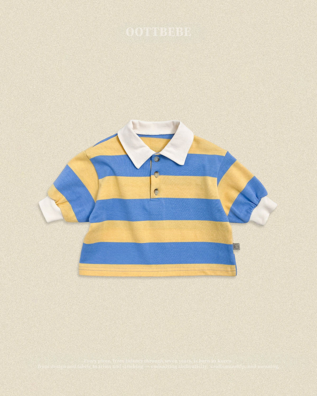 韓國童裝 26秋| OT07 Play Rugby Collar Tee 上衣