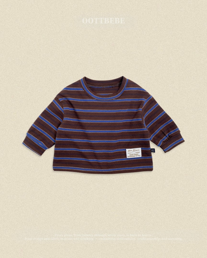 韓國童裝 26秋| OT06 Tomboy Ribbed Tee Kids 上衣