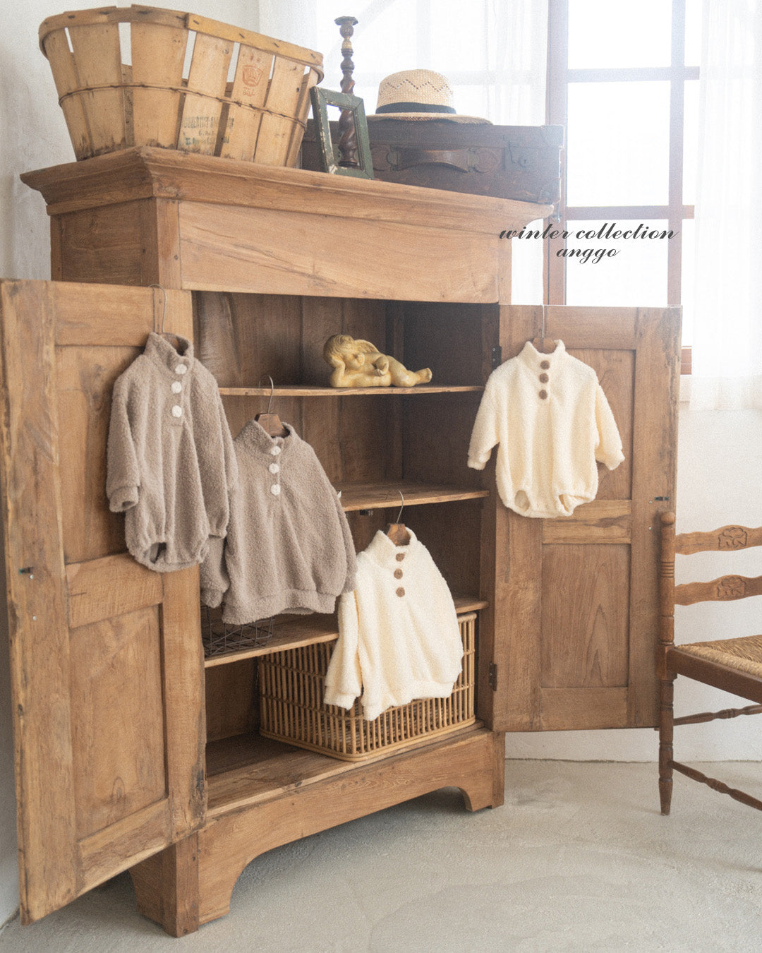 \限時預購/ 韓國童裝  AG25211 Whipped Cream Romper