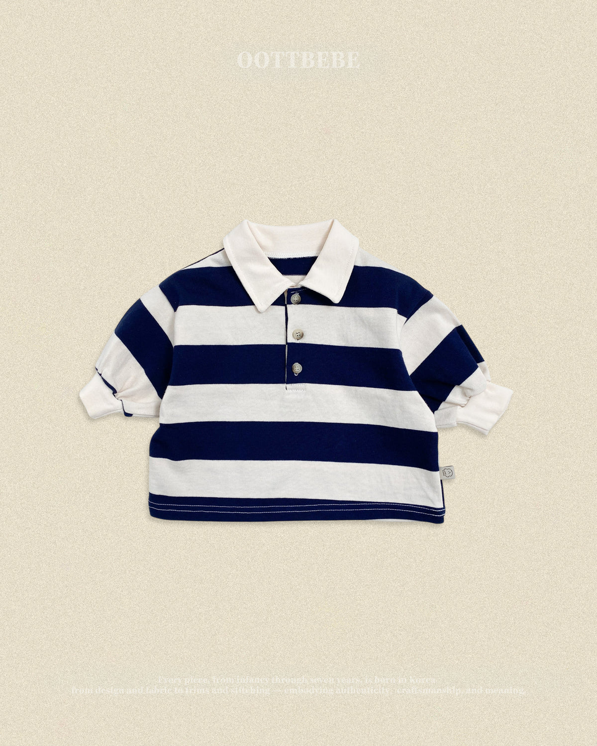 韓國童裝 26秋| OT07 Play Rugby Collar Tee 上衣