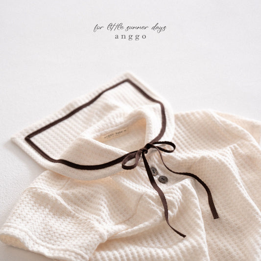 韓國童裝 26夏| AG34 (bebe) Sailor collar Romper (3-12m)