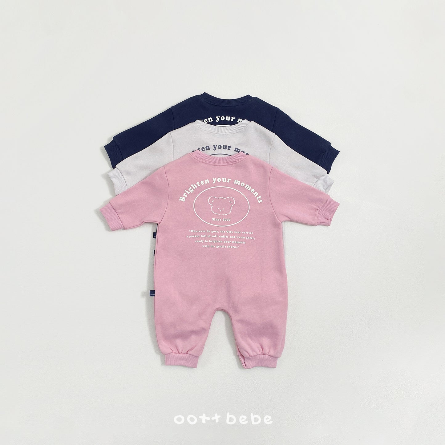 韓國童裝 26SS | OT29 親子裝 | Minimal Bear Baby Romper (55-75cm)