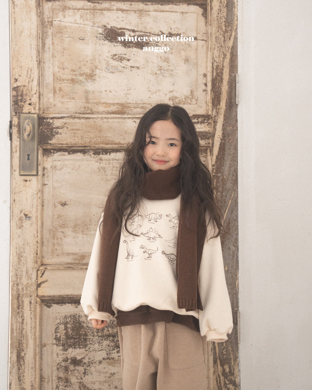 \限時預購/ 韓國童裝  AG25240  Anggo Knitwear muffler