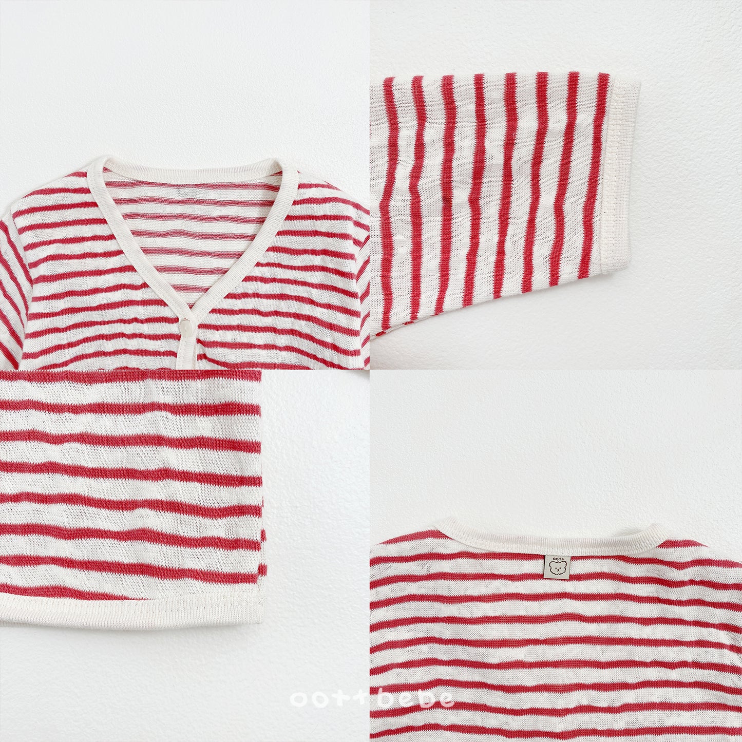 韓國童裝 26SS | OT05 Light Cardigan with T-shirt Set (75-120cm)