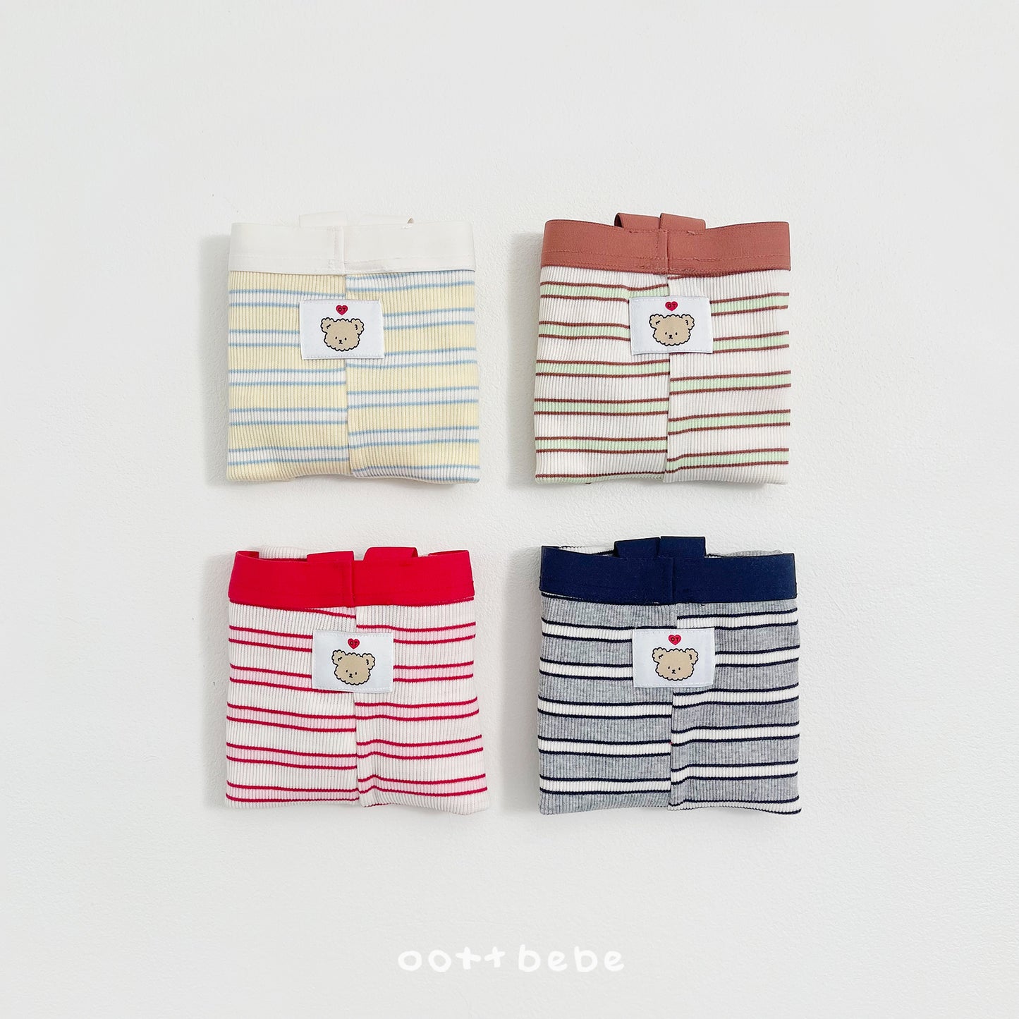 韓國童裝 26SS | OT12 Baby Stripe Suspender Leggings (55-75cm)