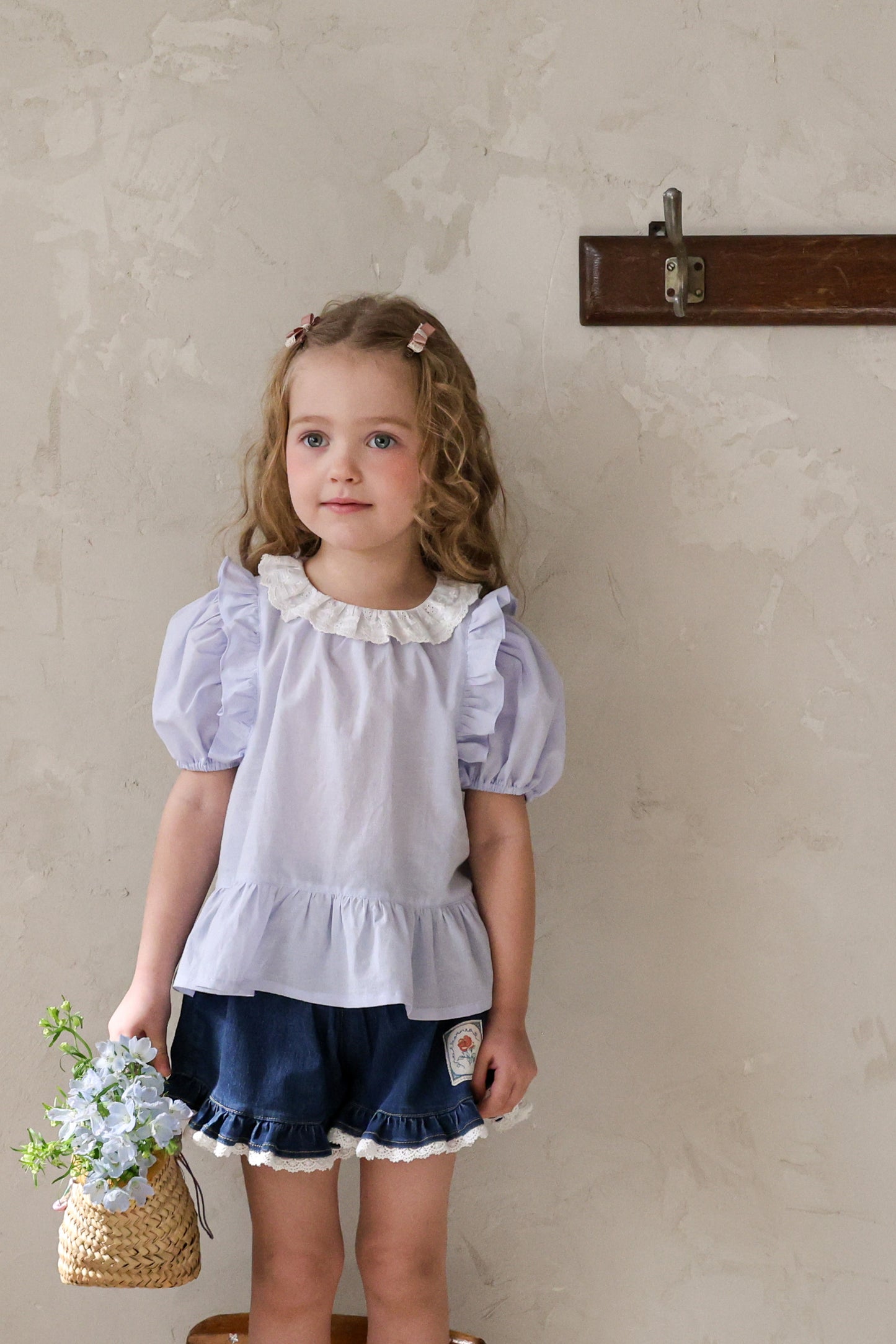 韓國童裝 26夏| FU01 Rennes Blouse 蕾絲襯衫 (90-140cm)