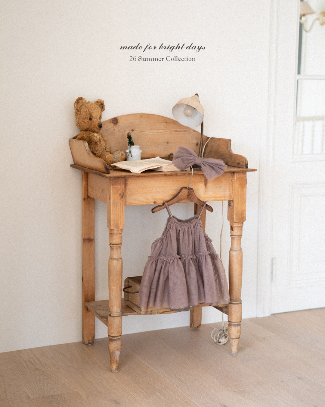 韓國童裝 26夏| AG36 (bebe) Earl Grey Romper (3-12m)