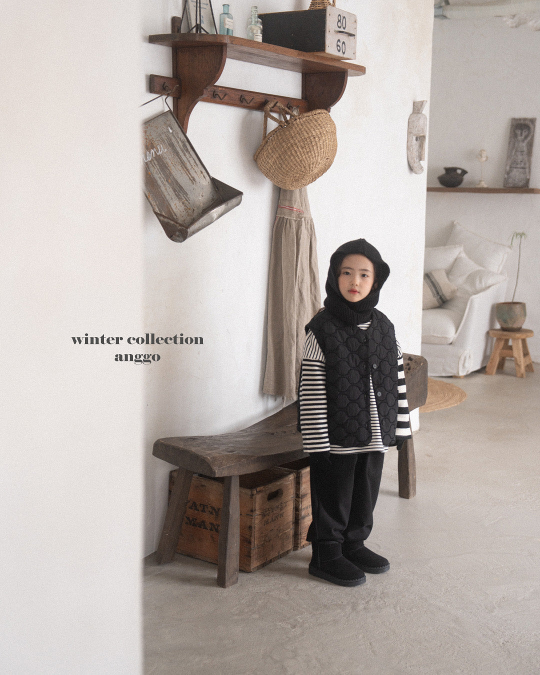 \限時預購/ 韓國童裝  AG25201 Balaclava (Hat and Neck warmer)