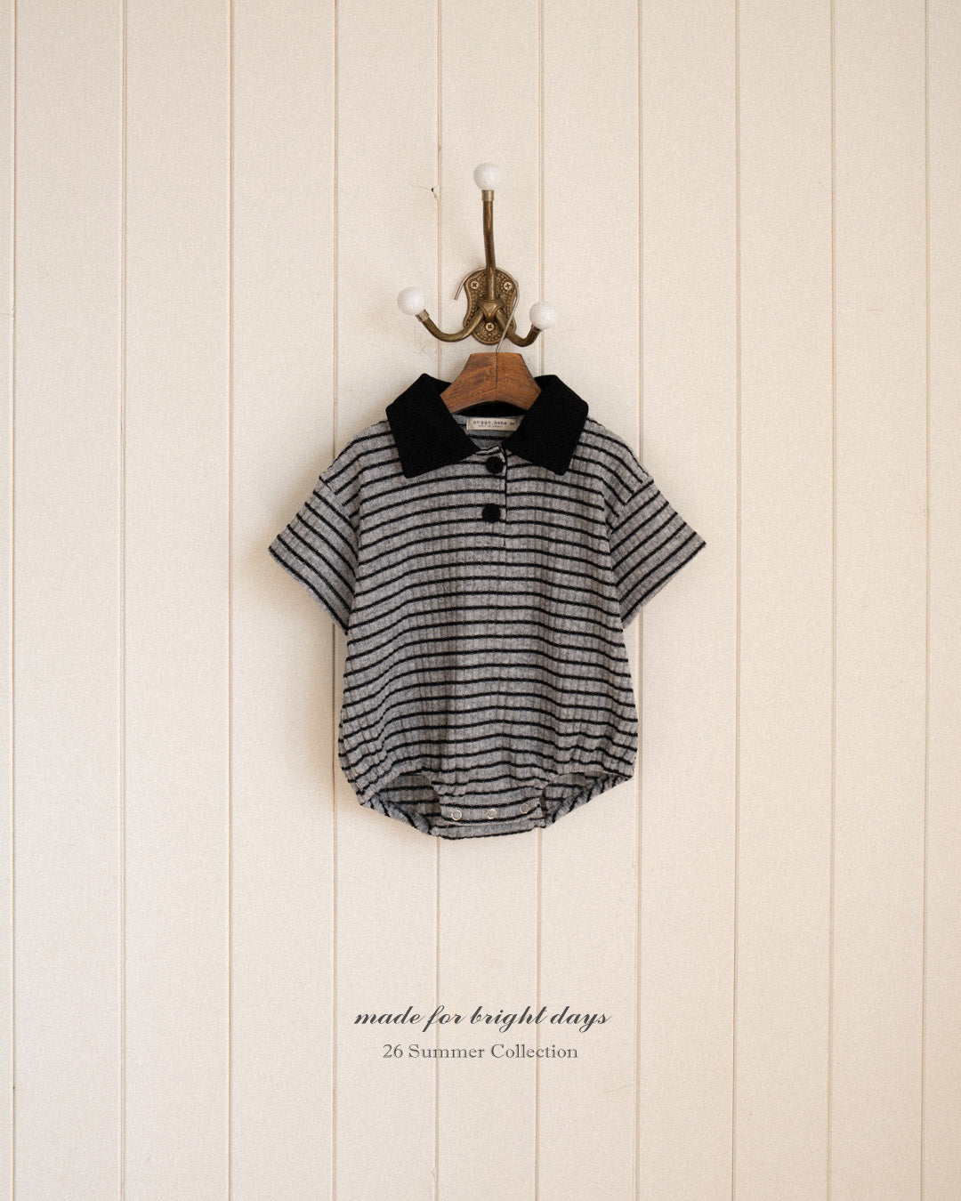 韓國童裝 26夏| AG33 (bebe) Kit-Kat Romper (3-12m)