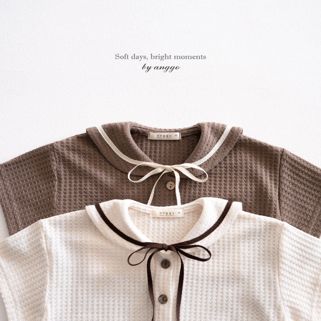 韓國童裝 26夏| AG12 Sailor collar T-shirt (80-120cm)