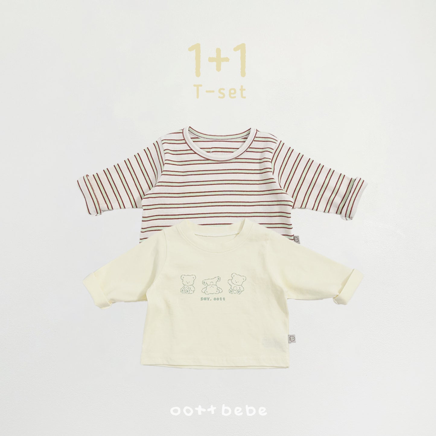 韓國童裝 26SS | OT11 Baby 1+1 Daily Tee Set (55-75cm)