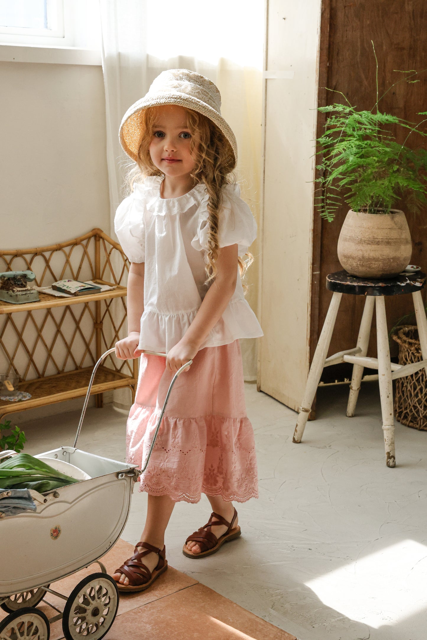 韓國童裝 26夏| FU01 Rennes Blouse 蕾絲襯衫 (90-140cm)