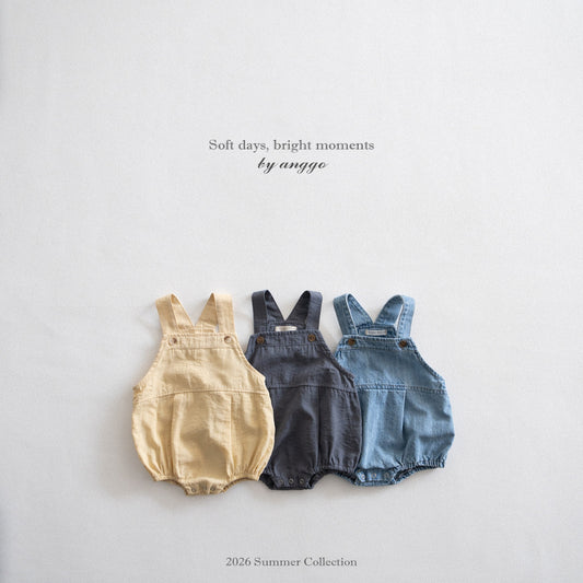 韓國童裝 26夏| AG35 (bebe) Muffin Overall Romper (3-12m)