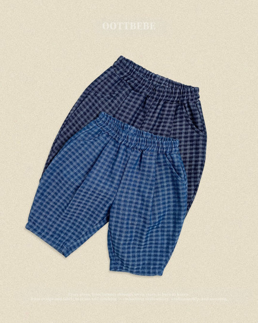 韓國童裝 26秋| OT48 Denim Check Pants 褲子