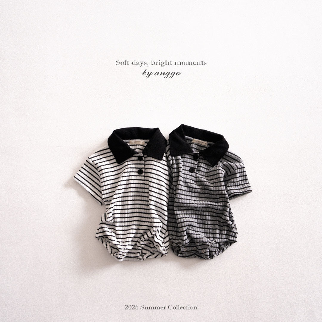 韓國童裝 26夏| AG33 (bebe) Kit-Kat Romper (3-12m)
