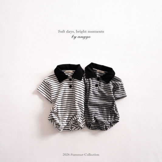 韓國童裝 26夏| AG33 (bebe) Kit-Kat Romper (3-12m)
