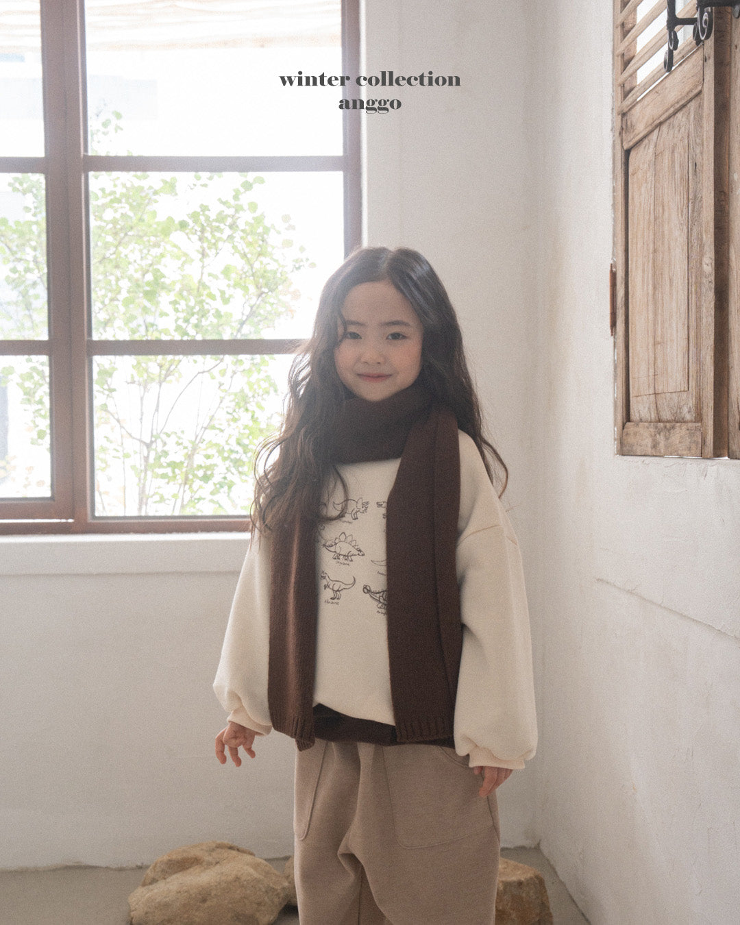 \限時預購/ 韓國童裝  AG25232 Winter Dino Sweatshirt