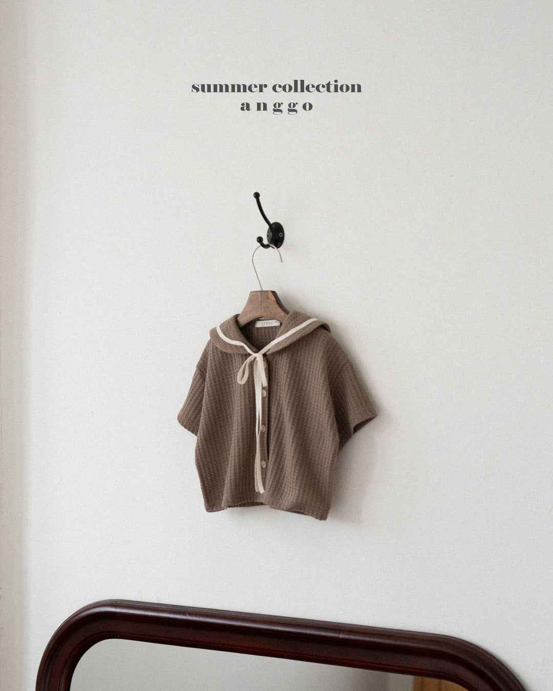 韓國童裝 26夏| AG12 Sailor collar T-shirt (80-120cm)