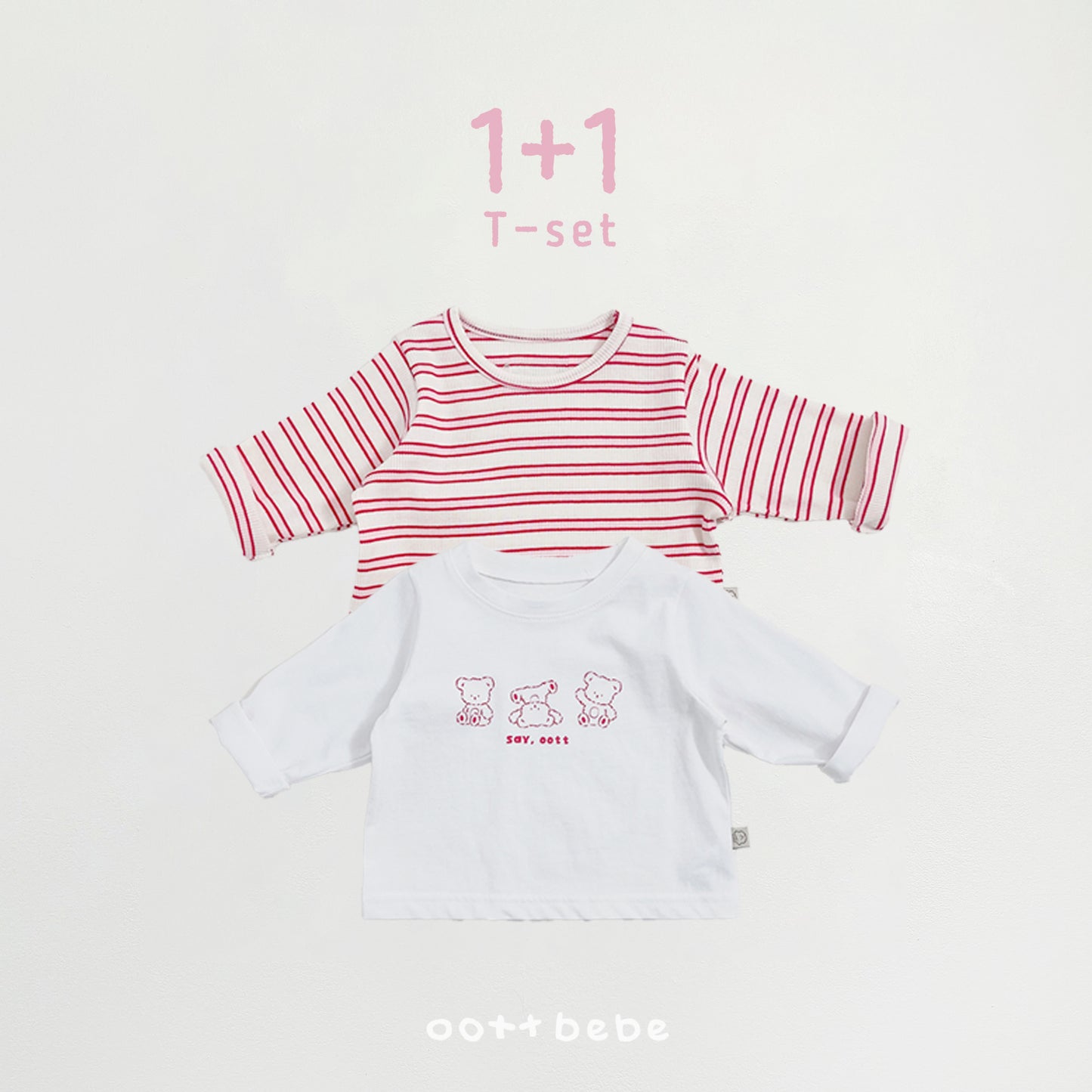 韓國童裝 26SS | OT11 Baby 1+1 Daily Tee Set (55-75cm)