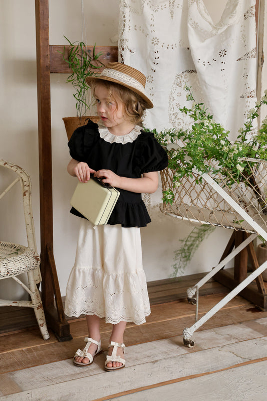 韓國童裝 26夏| FU01 Rennes Blouse 蕾絲襯衫 (90-140cm)