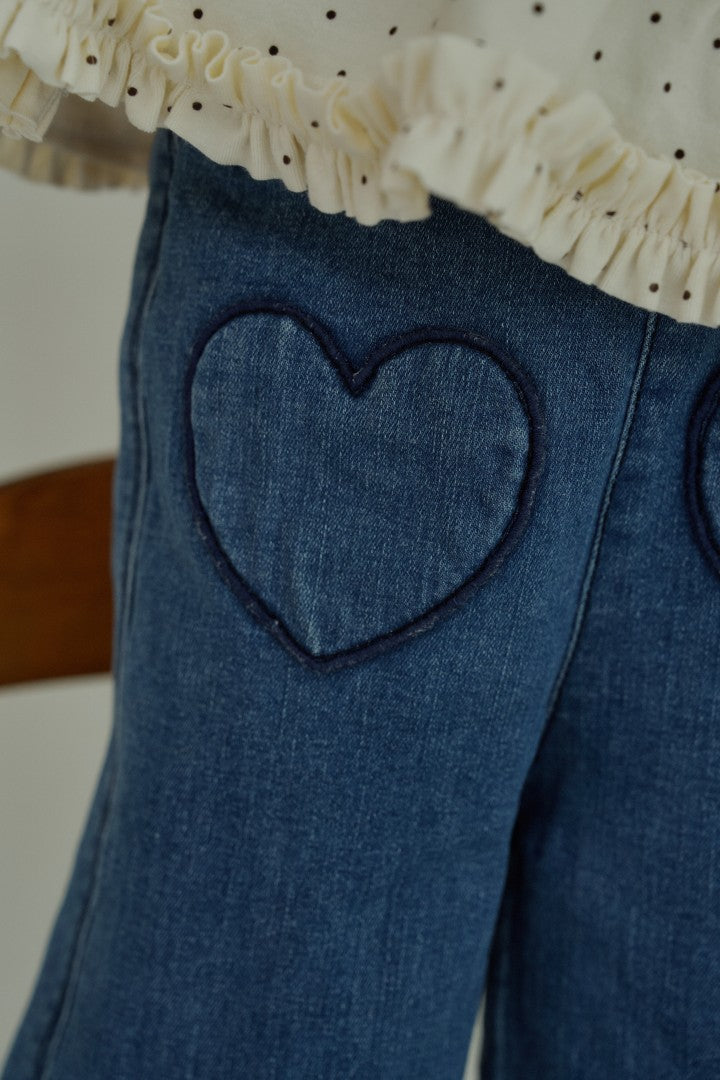 韓國童裝 26秋| MN28 Frill Jeans 牛仔褲 (90-130)