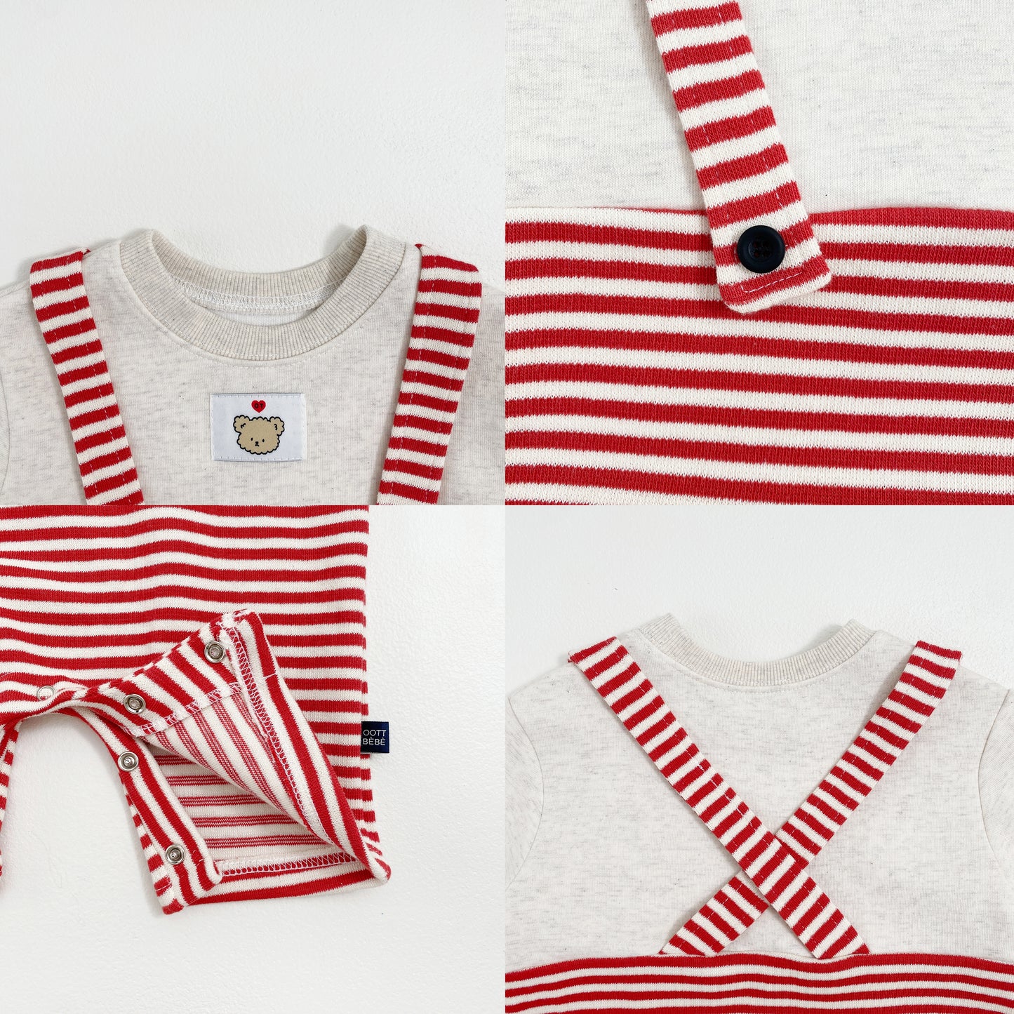 韓國童裝 26SS | OT24 Bear Baby Overall Romper (55-75cm)
