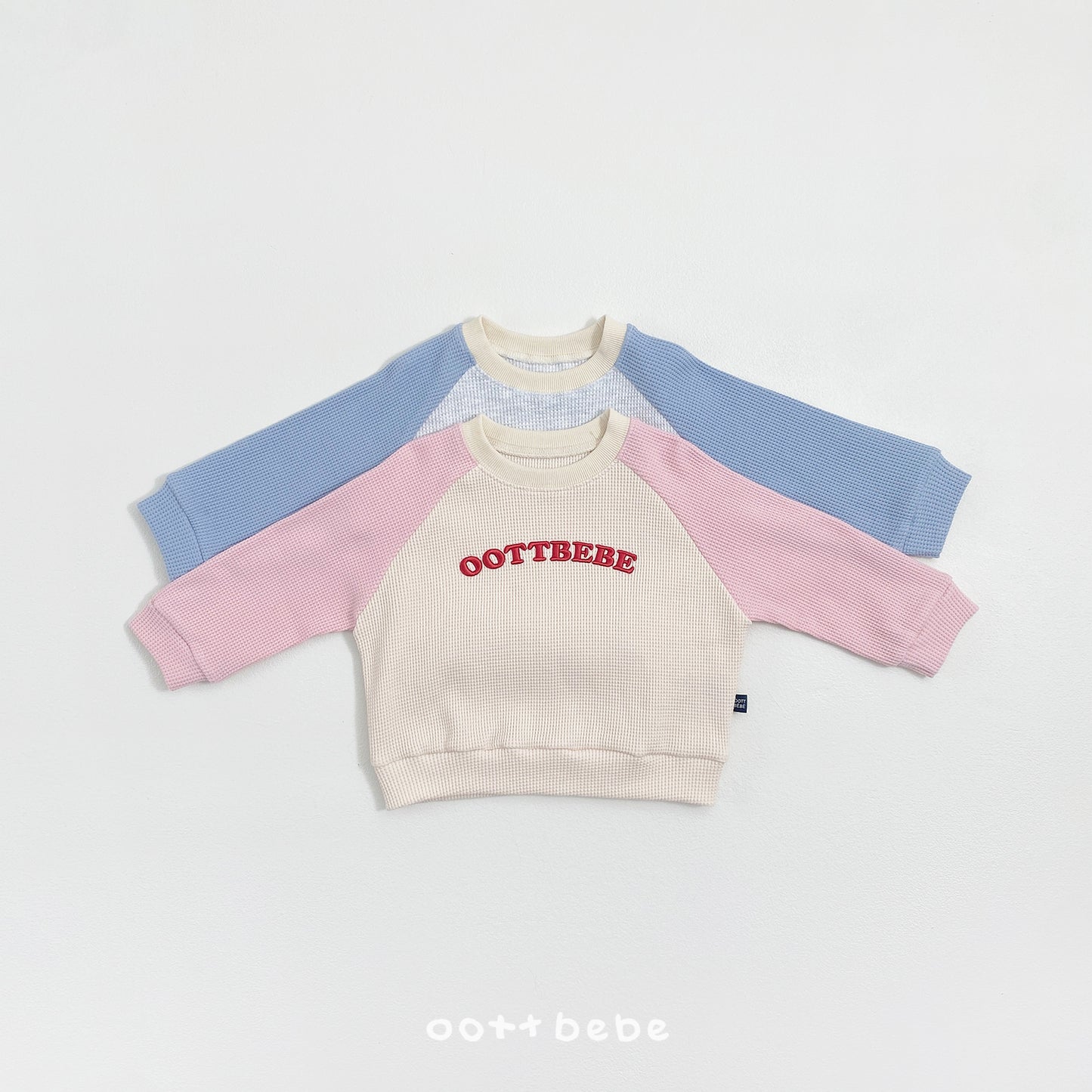 韓國童裝 26SS | OT31 Lettering Waffle Kids Top and Bottom Set (75-120cm)