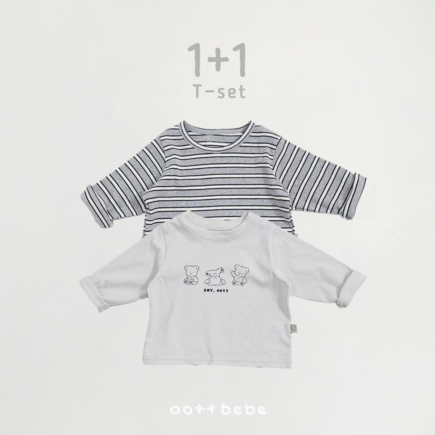 韓國童裝 26SS | OT11 Baby 1+1 Daily Tee Set (55-75cm)