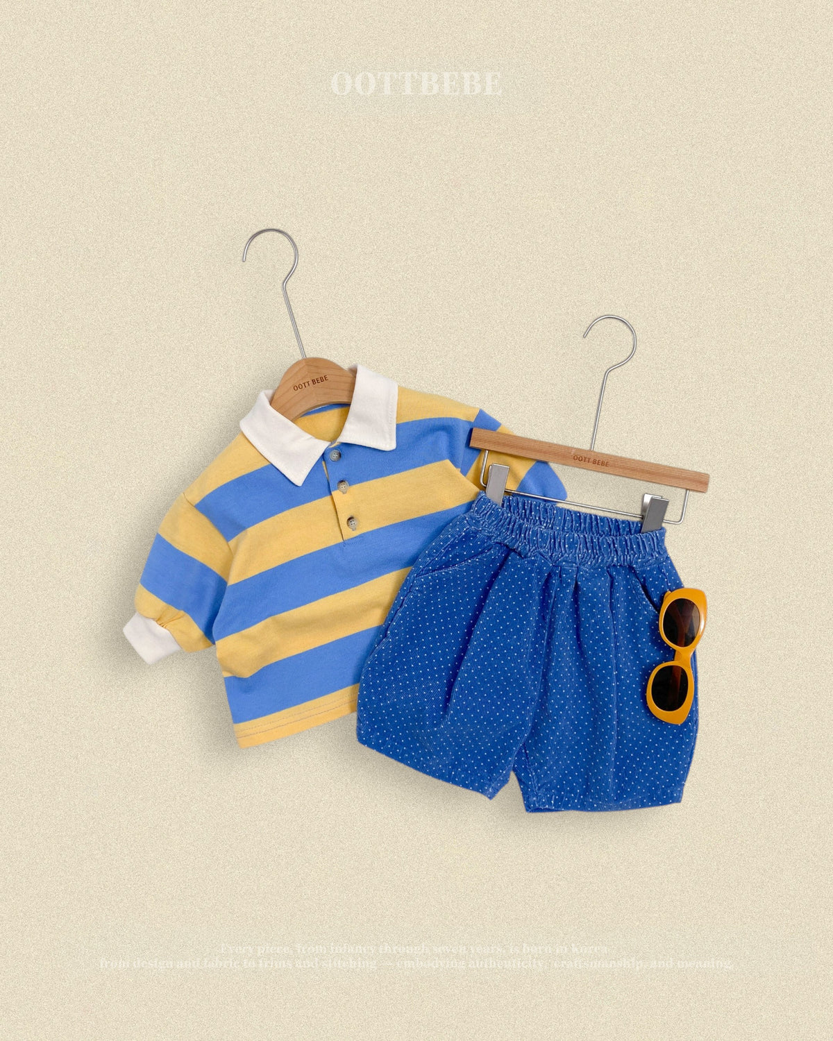 韓國童裝 26秋| OT07 Play Rugby Collar Tee 上衣