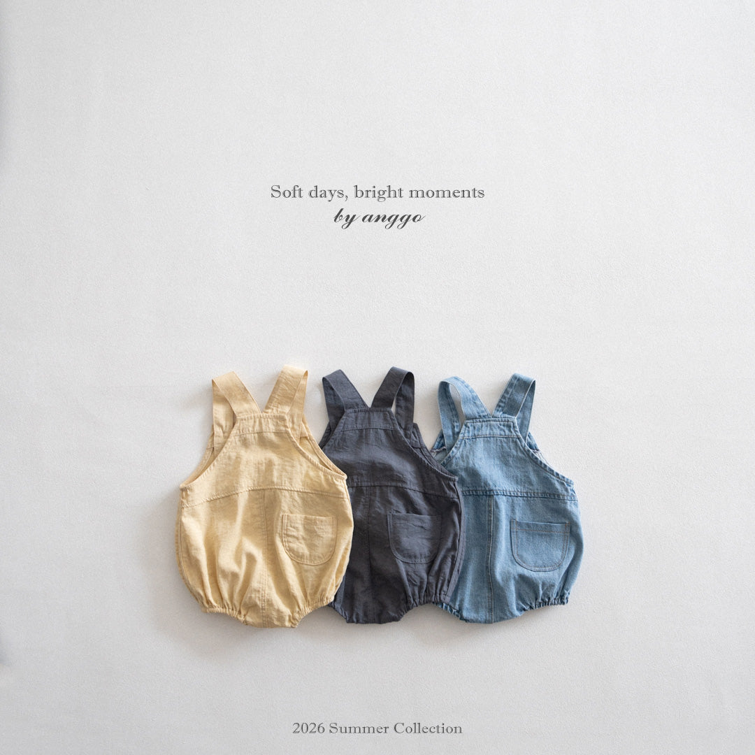 韓國童裝 26夏| AG35 (bebe) Muffin Overall Romper (3-12m)