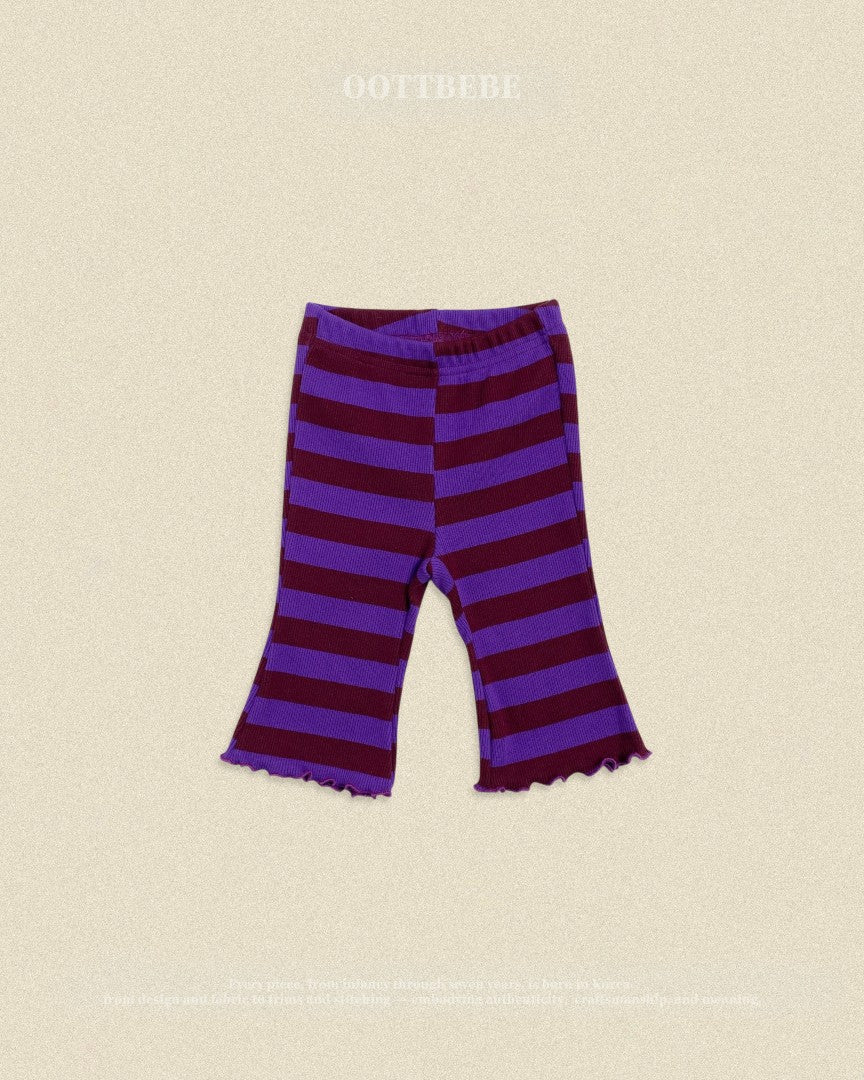 韓國童裝 26秋| OT42 Kitsch Ribbed Bootcut Pants 褲子