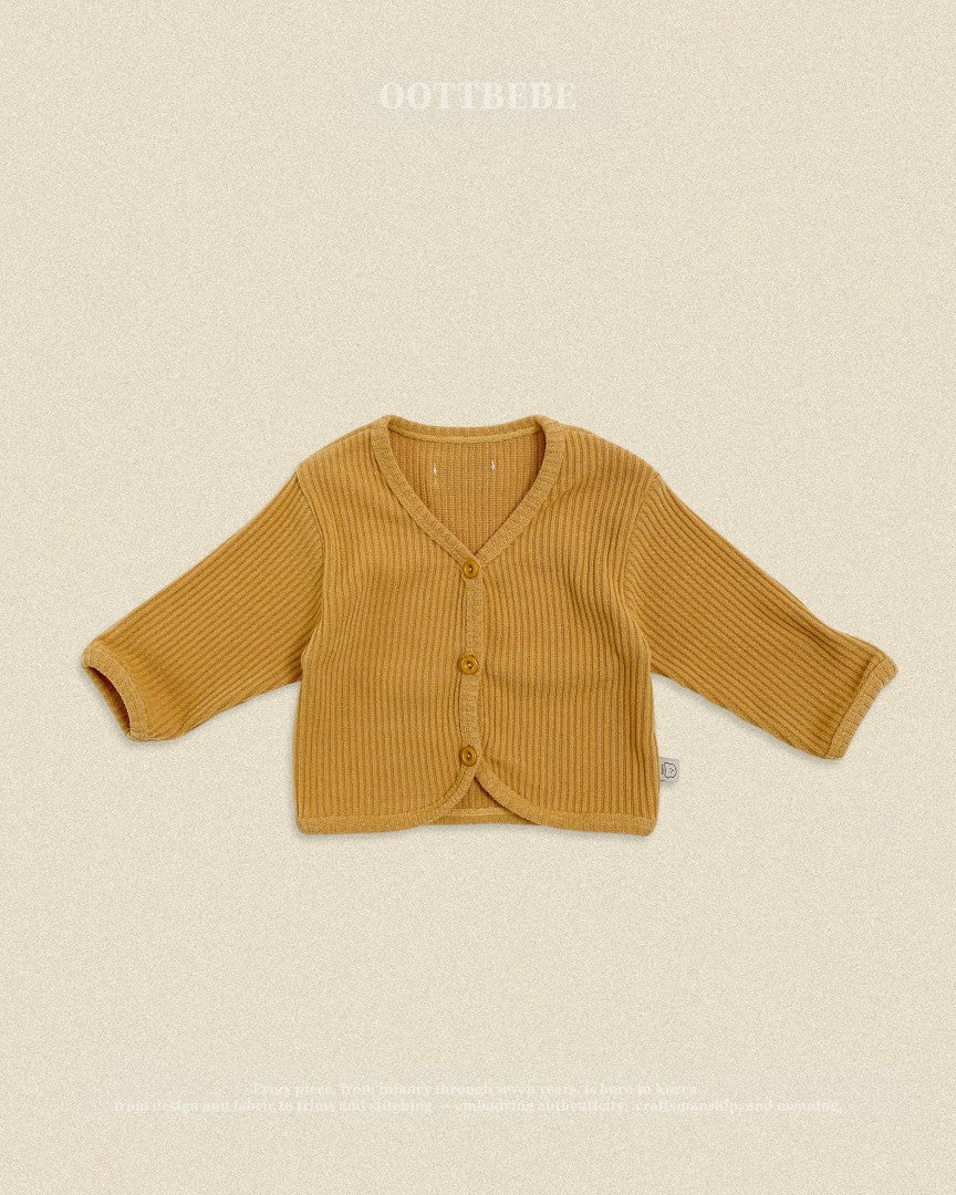韓國童裝 26秋| OT38 Haribo Ribbed Cardigan 外套
