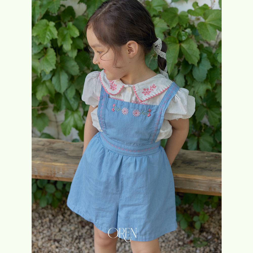 韓國童裝 26夏| OR81 Soleil Denim Overall 索雷伊牛仔吊帶褲 (90-120)