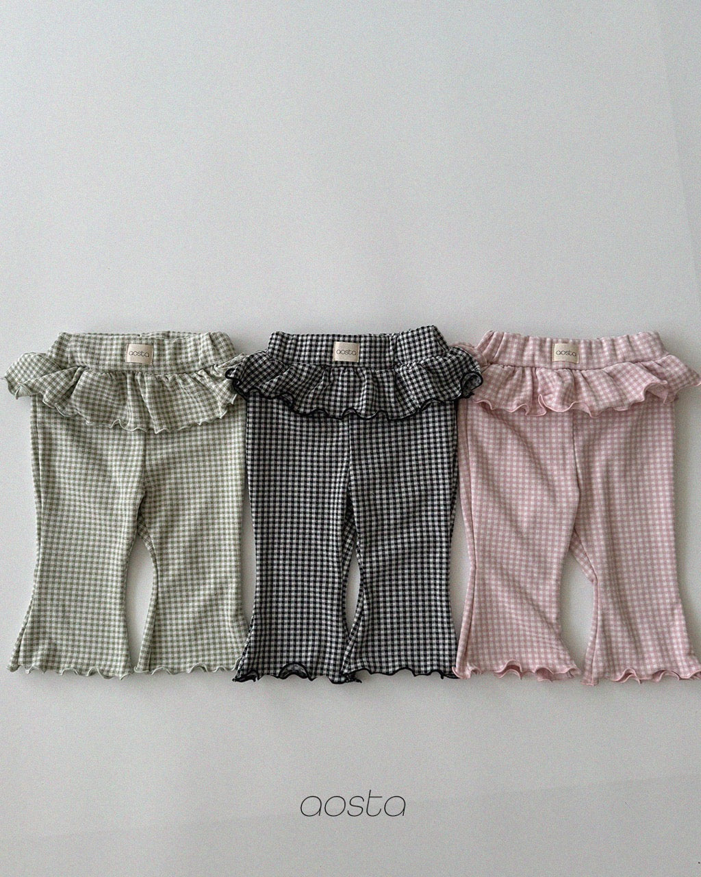 韓國童裝 26秋| AO63 Kiki Frill Pants 褲子 (70-110)