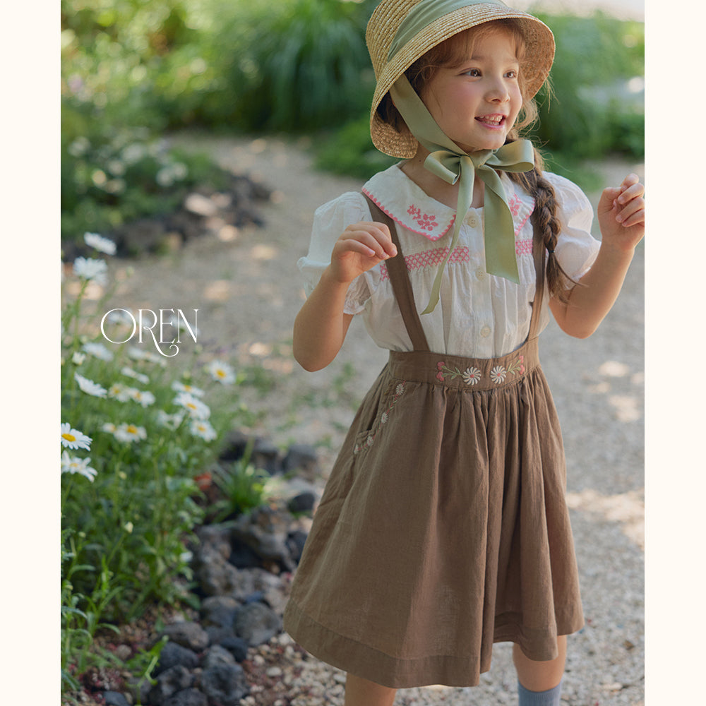 韓國童裝 26夏| OR80 Serene Smock Blouse 塞雷娜抓皺襯衫 (90-120)