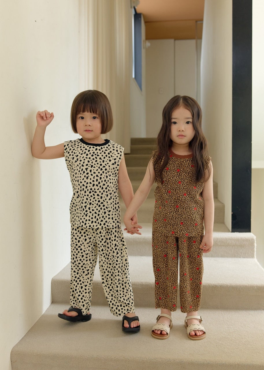 韓國童裝 26夏| DD04 Color Block Pleats Set (75-140cm)