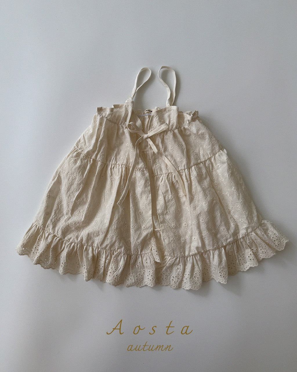 韓國童裝 26秋| AO24 Lace Cotton Open Dress 連身裙 (FREE)