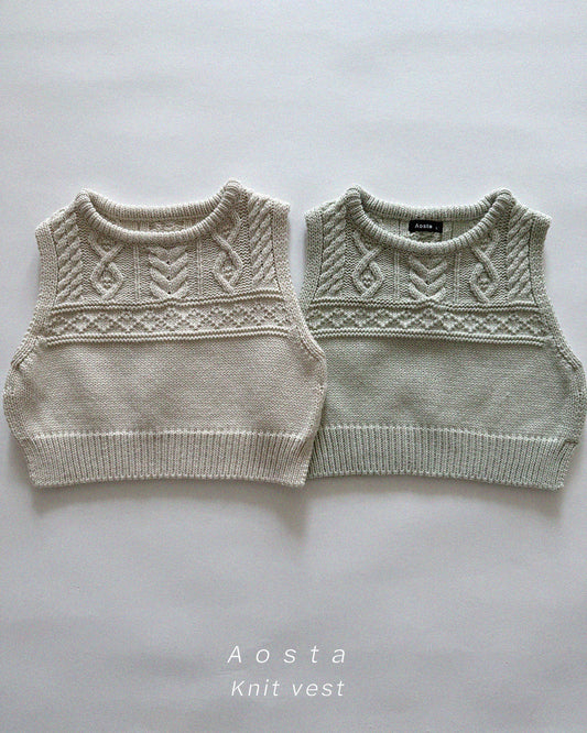 韓國童裝 26春 | AO26106 Knit Vest
