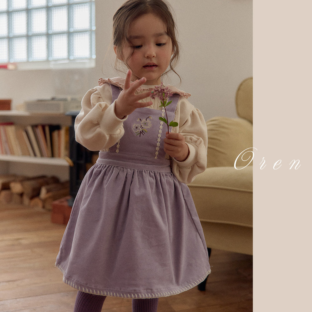 韓國童裝 25秋冬 | OR25416 Riley embroidered skirt