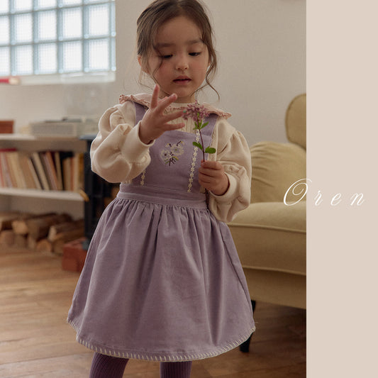 韓國童裝 25秋冬 | OR25416 Riley embroidered skirt