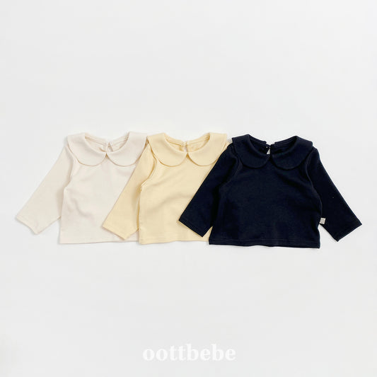 韓國童裝 | OT25331 Baby Collar Tee