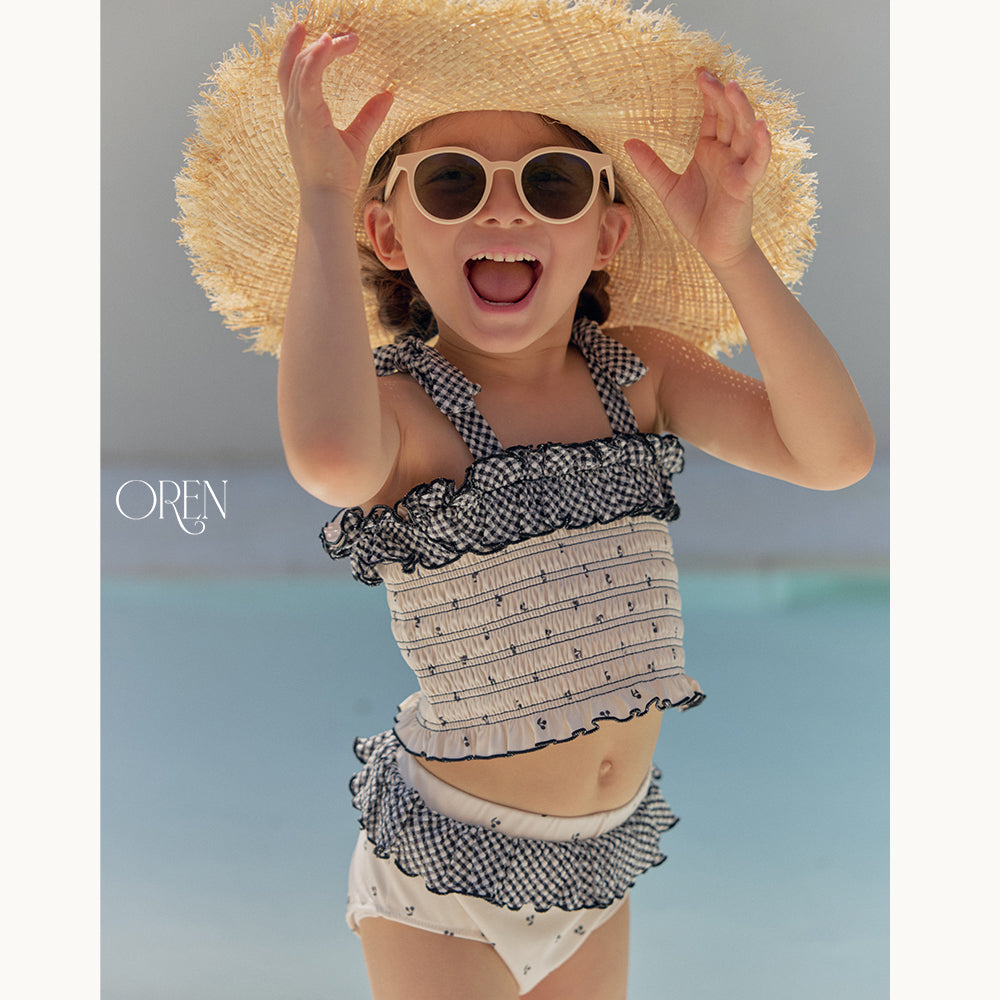 韓國童裝 26夏| OR87 Roshell Cherry Bikini Swimsuit 羅歇爾櫻桃比基尼泳裝 (90-120)