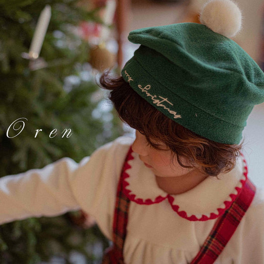 韓國童裝 25秋冬 | OR25506 聖誕款 Christmas Beret