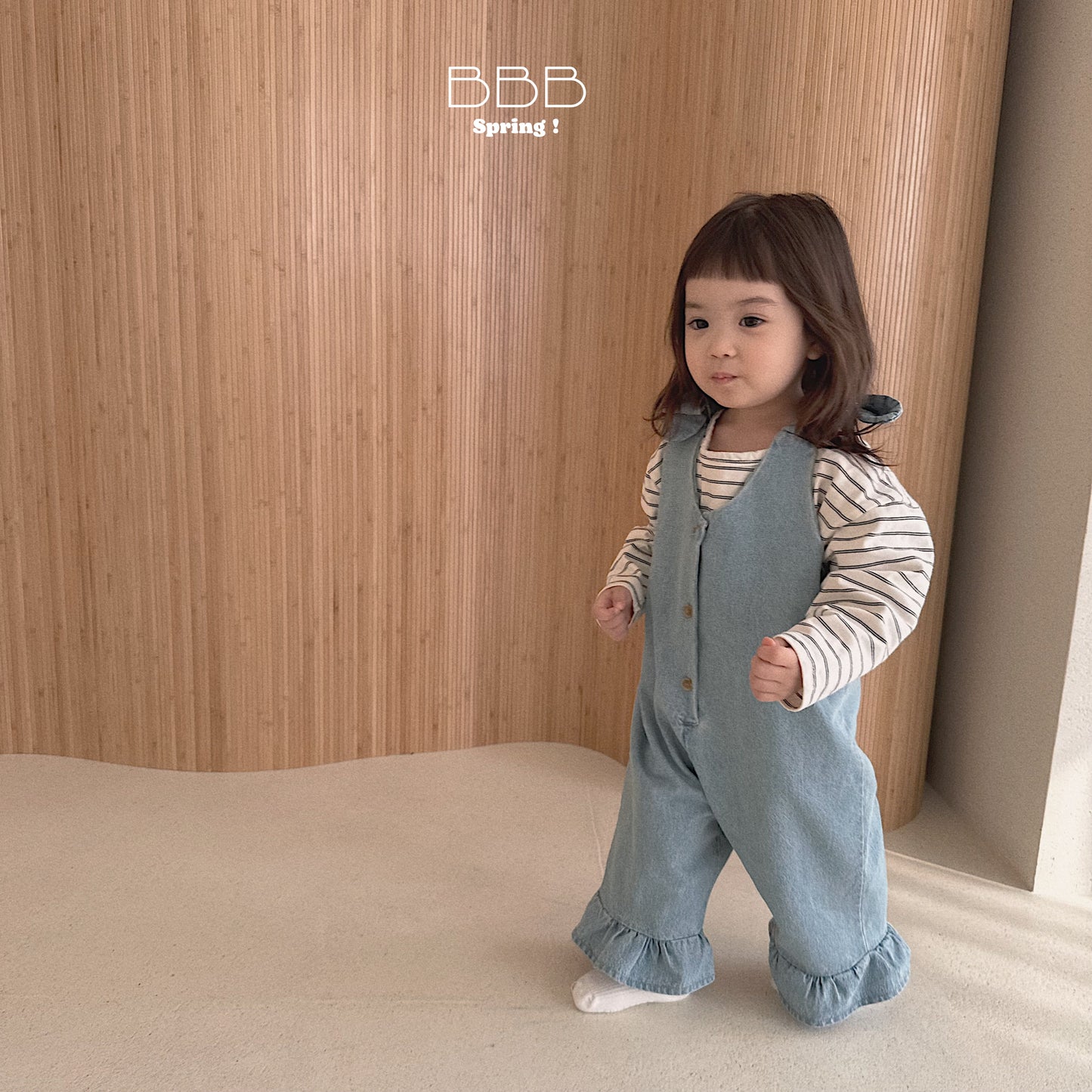 韓國童裝 26春 | BB21 Bebe Ruffle Romper Suit (70-110cm)