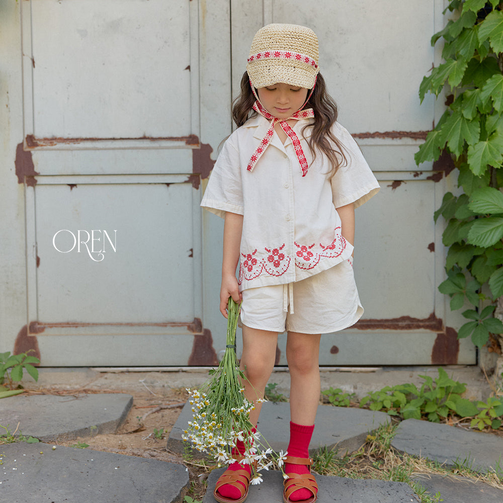 韓國童裝 26夏| OR60 Rosie Garden Shirt 羅西花園襯衫 (90-120)