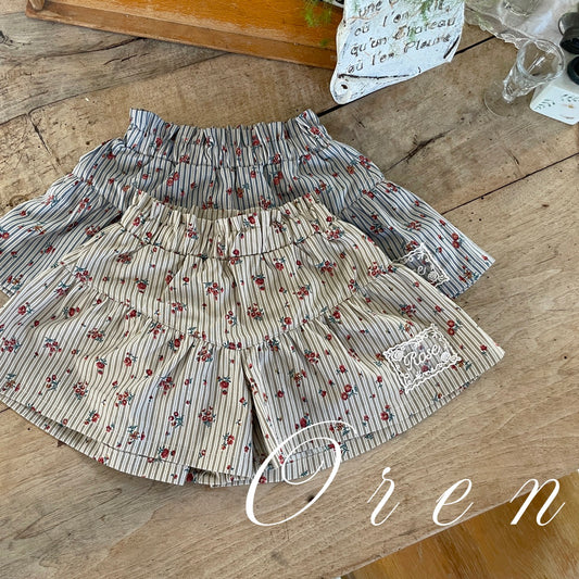 韓國童裝 25秋 | OR25340 Jute Flower Pants