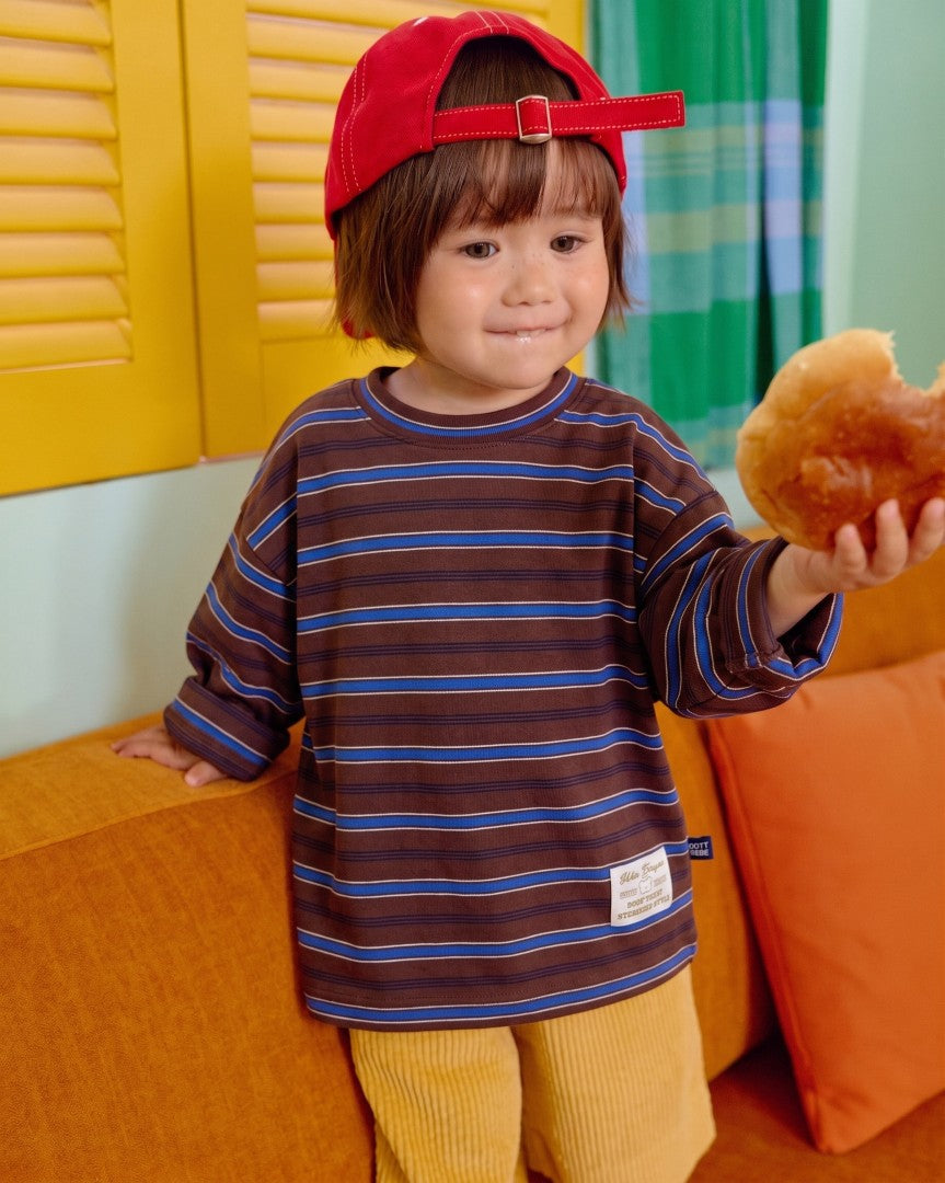 韓國童裝 26秋| OT06 Tomboy Ribbed Tee Kids 上衣